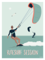 AFFICHES HOLIDAYS Couleur : KITESURF SESSION